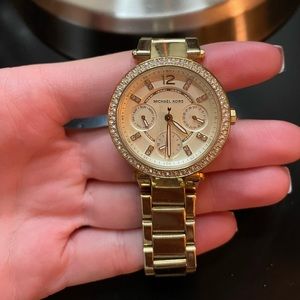 Michael Kors Gold Diamond Studded Watch